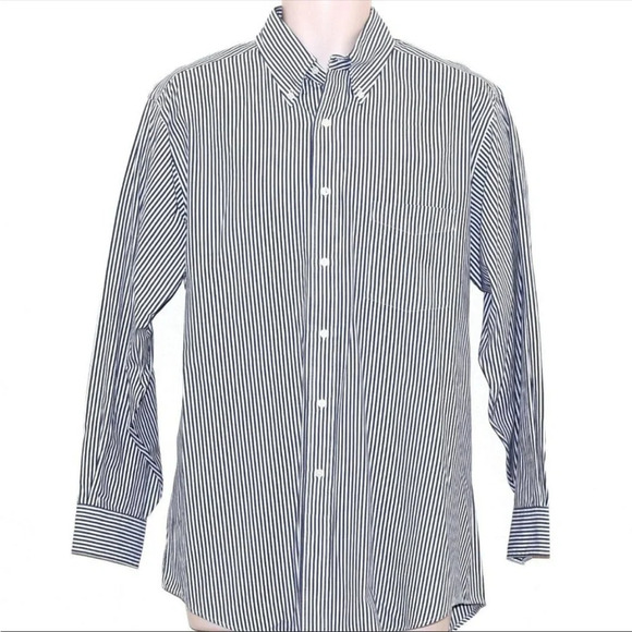 ARBOR WAY Men's Blue Oxford Stripe Button Down Shirt Size 16 1/2 - Picture 1 of 4